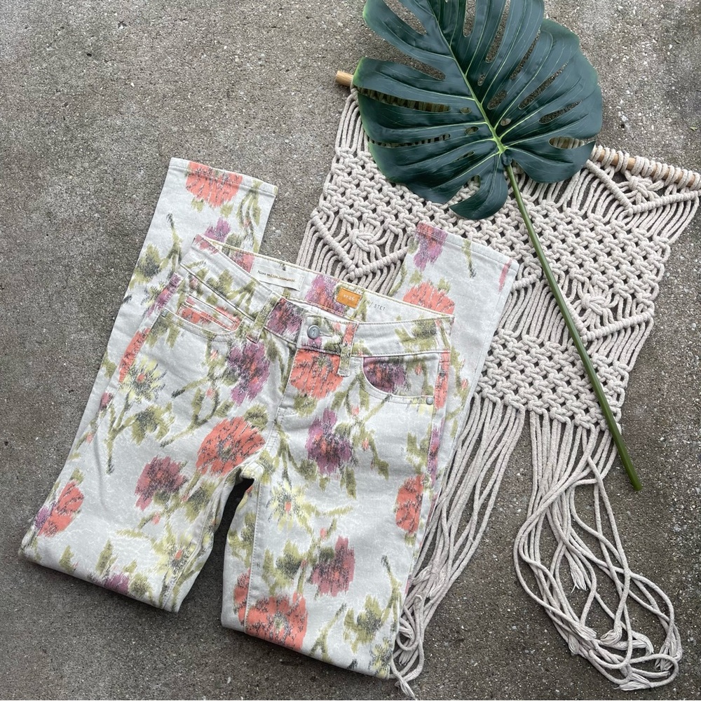 Pilcro and the Letterpress Floral Print Jeans Size 26